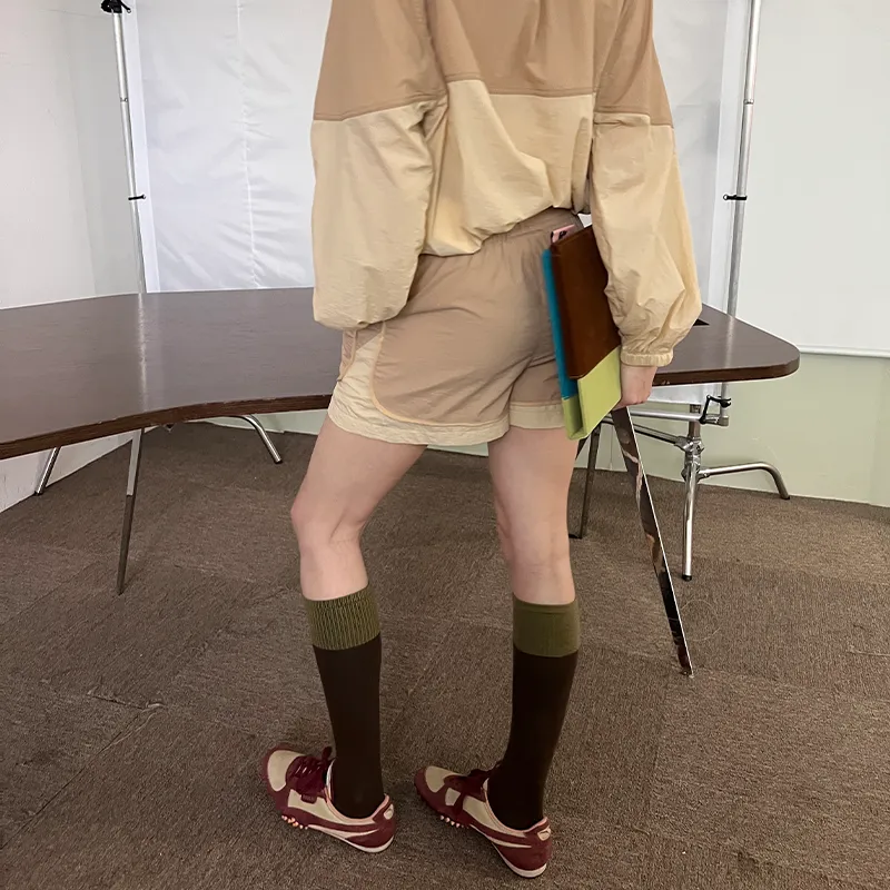 Umamiism Casual Shorts Unisex Light Yellow-3
