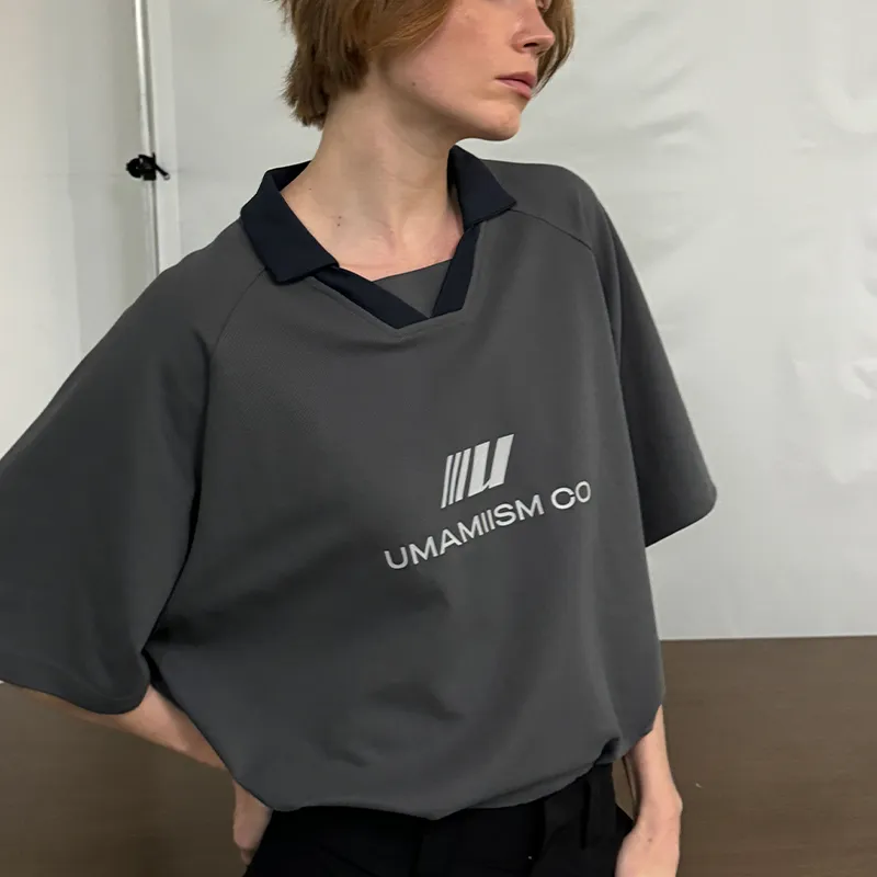 Umamiism Polo Shirts Unisex Dark Gray-1