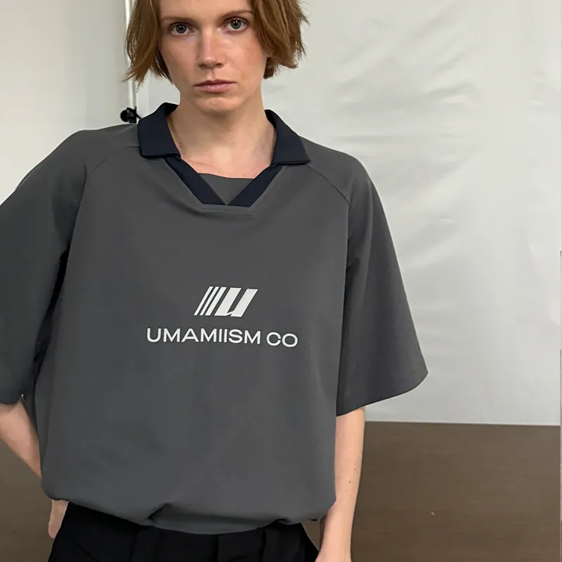 Umamiism Polo Shirts Unisex Dark Gray-4