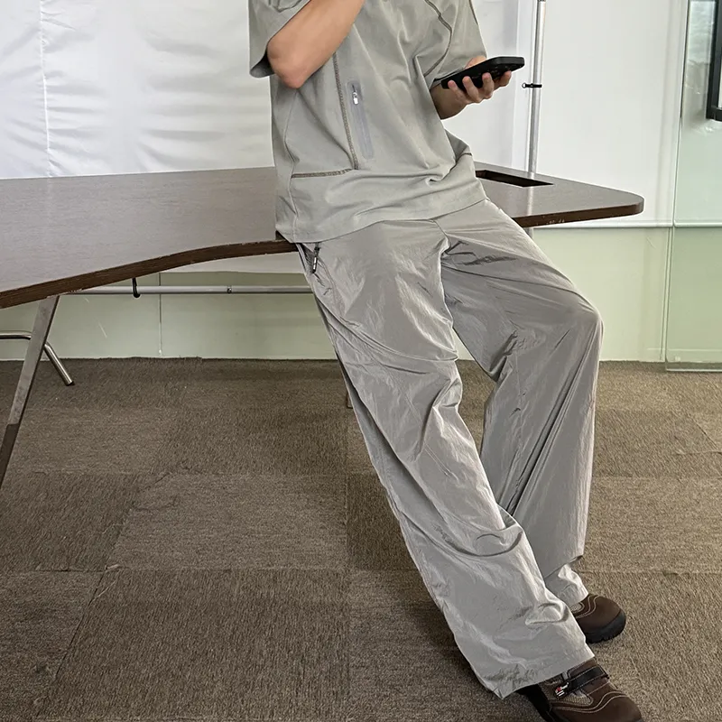 Umamiism Casual Pants Unisex Bright Gray-5