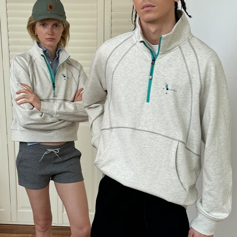 Umamiism Half Zip Sweatshirt Unisex-6