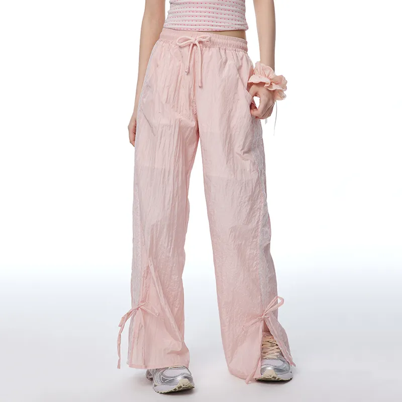 Umoumo Casual Pants Women's Pink-4