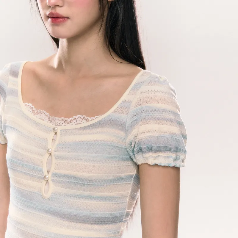 Umoumo T Shirts Women's Blue-4