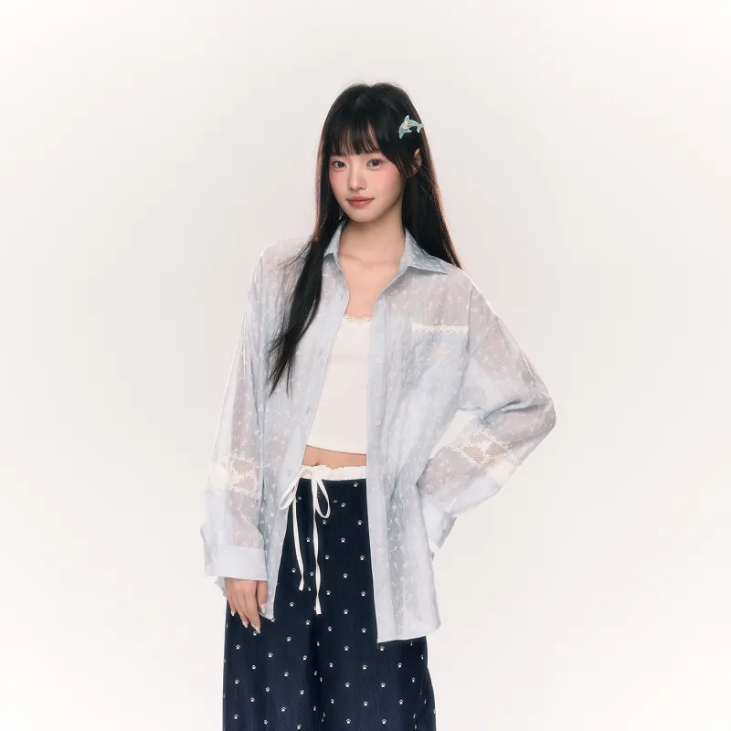 Umoumo Shirts Women's Light Blue-3
