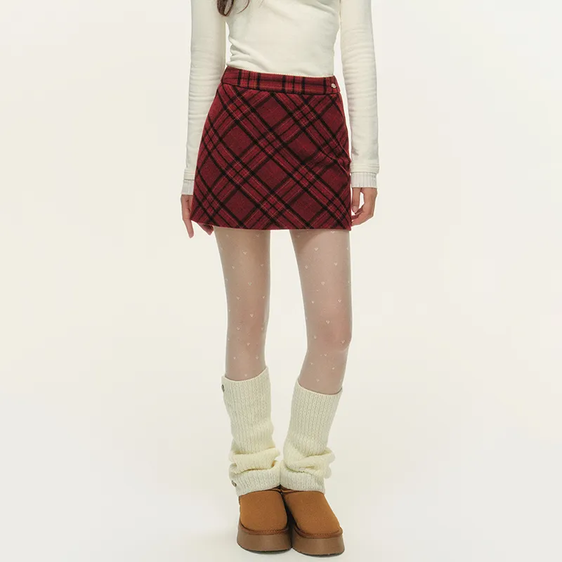 NTOT Casual Short Skirts Women's Red-3