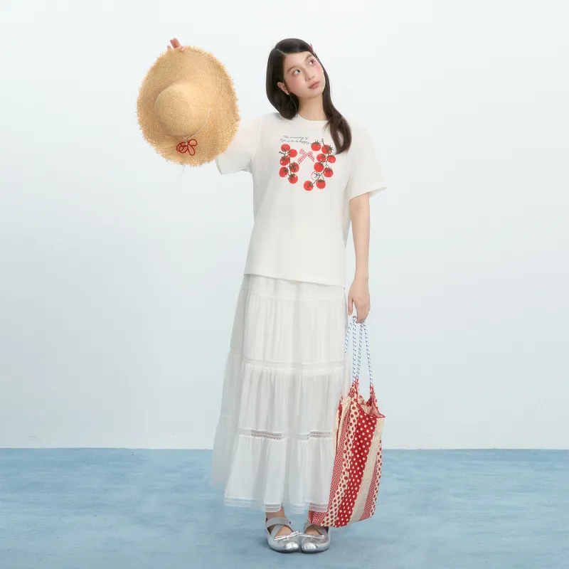 Umoumo T Shirts Women's White-6