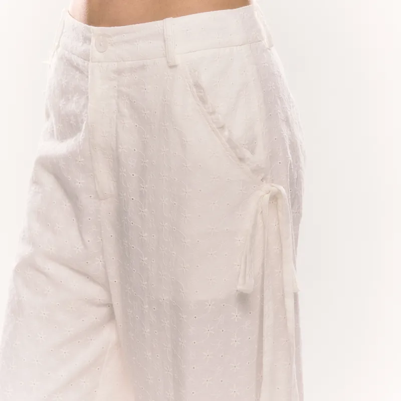 NTOT Casual Pants Women's White-4