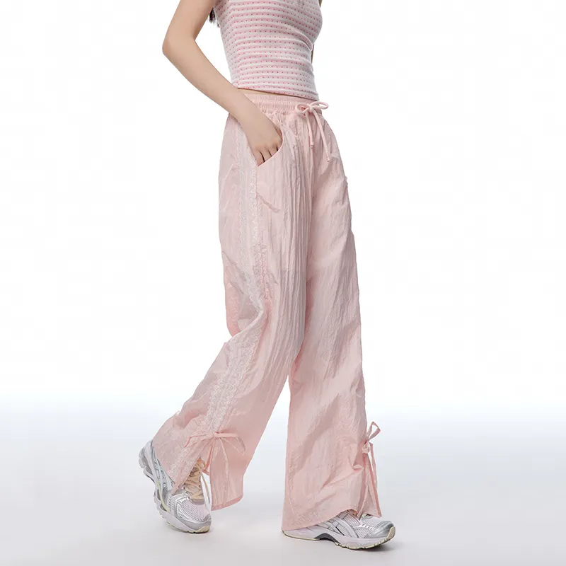 Umoumo Casual Pants Women's Pink-6