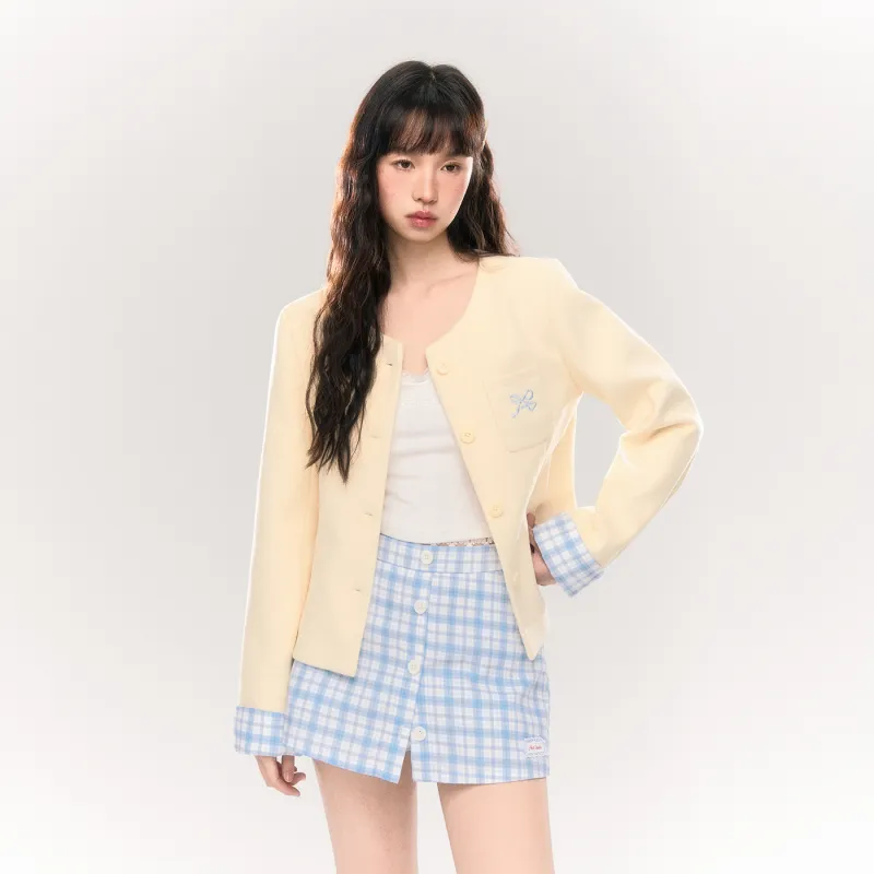 NTOT Casual Short Skirts Women's Blue-4