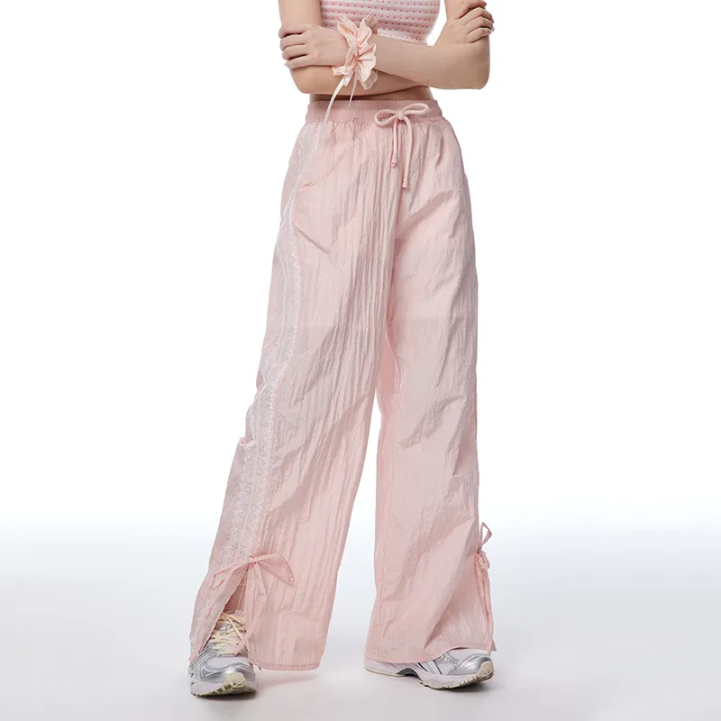 Umoumo Casual Pants Women's Pink-7