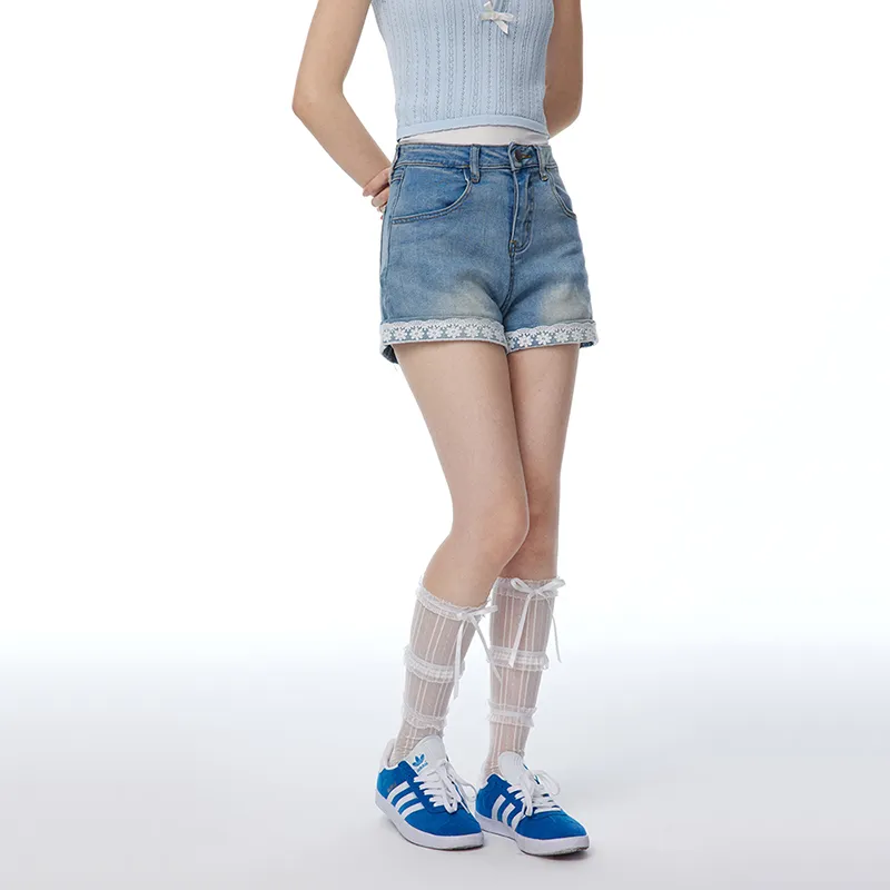 Umoumo Denim Shorts Women's Blue-4