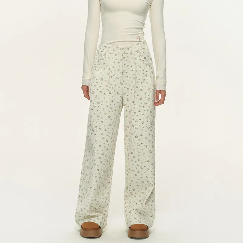 NTOT Casual Pants Women's Beige-4