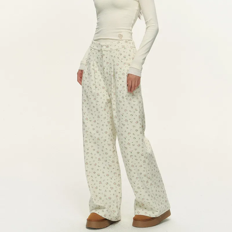 NTOT Casual Pants Women's Beige-12