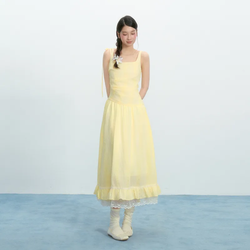Umoumo Slip Dresses Women's Yellow-7