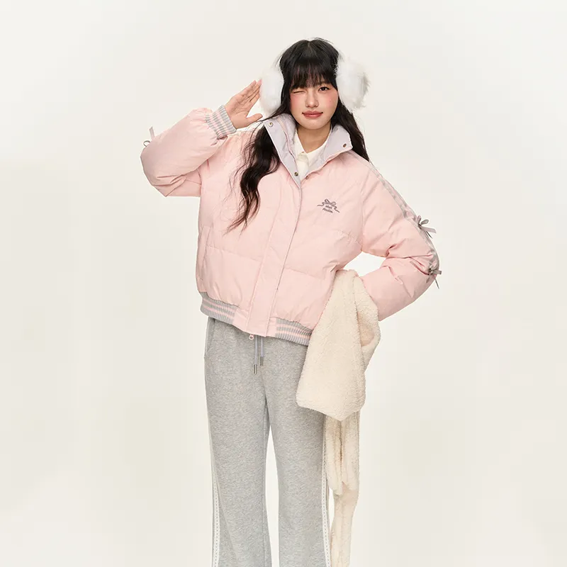 NTOT Puffer Jacket Women's Pink-10