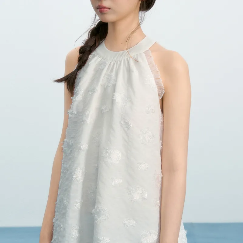 Umoumo Sleeveless Dresses Women's White-4