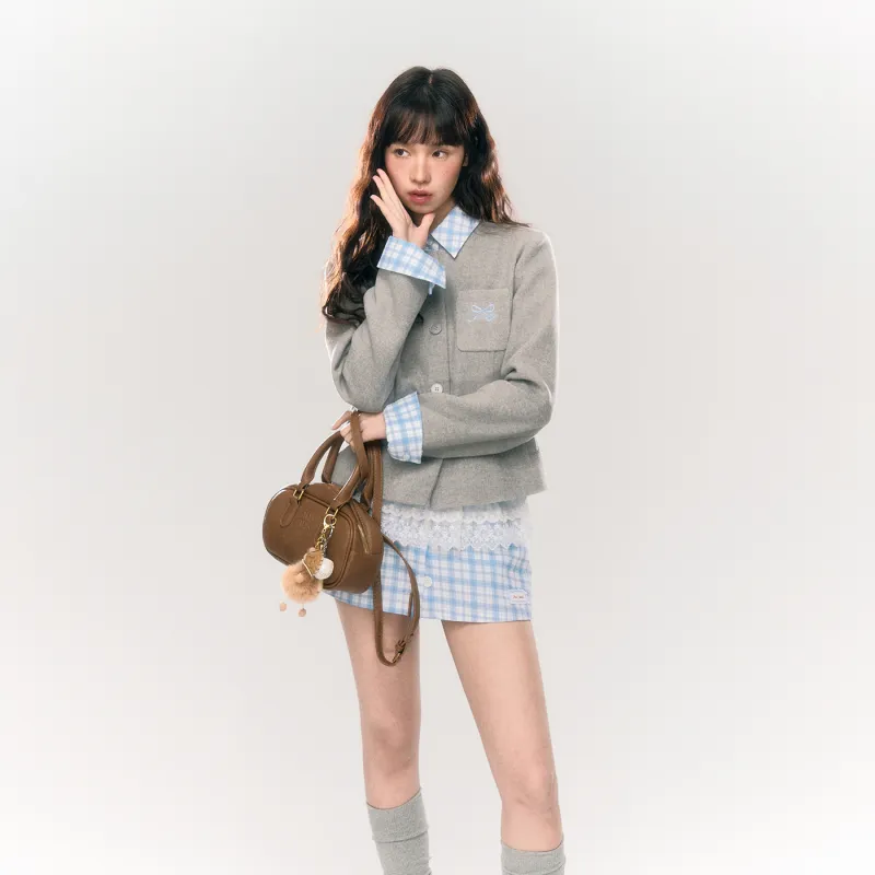 NTOT Casual Short Skirts Women's Blue-5
