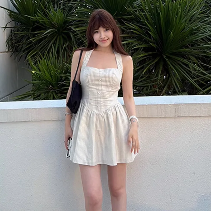 TWOPLUMGIRLS Sleeveless Dress Women's Image Color-2