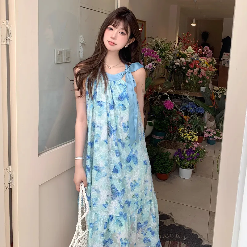 TWOPLUMGIRLS Sleeveless Dress Women's Blue-4