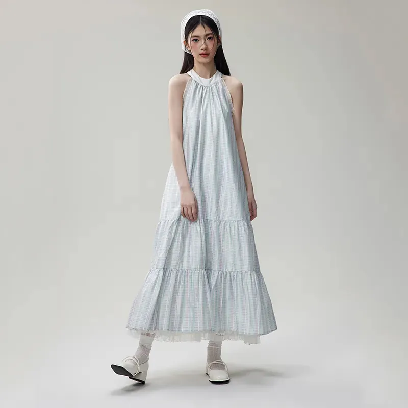 TWOPLUMGIRLS Sleeveless Dress Women's Blue-5