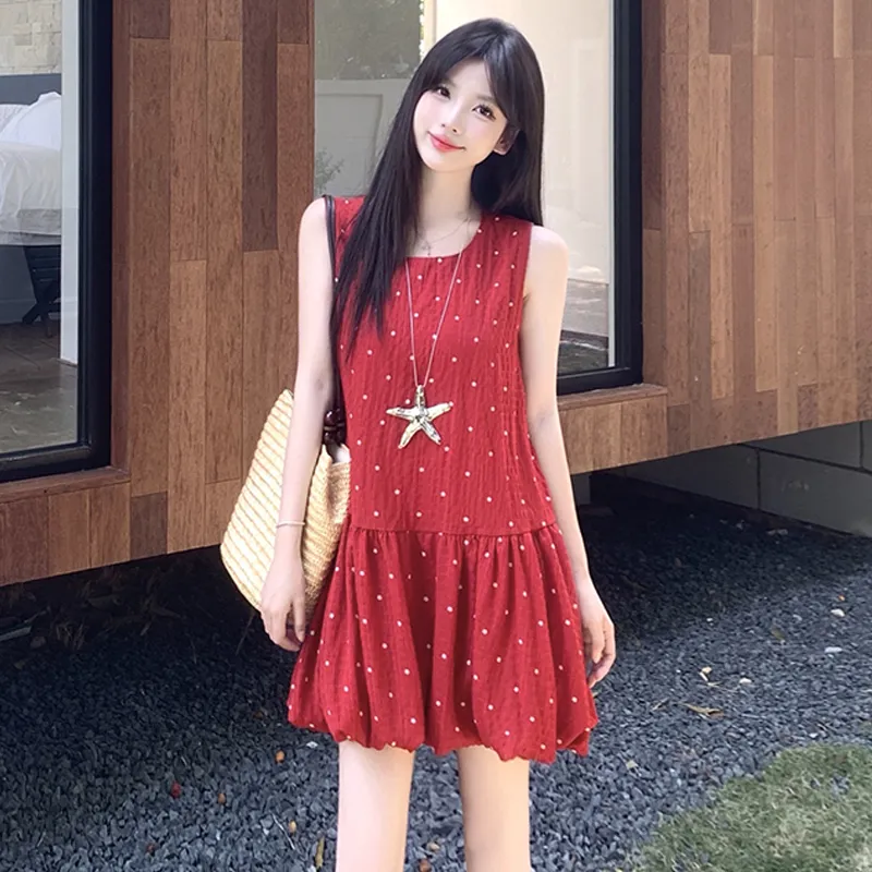 TWOPLUMGIRLS Sleeveless Dress Women's Red-2