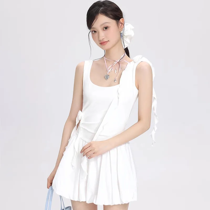 TWOPLUMGIRLS Slip Dress Women's White-5