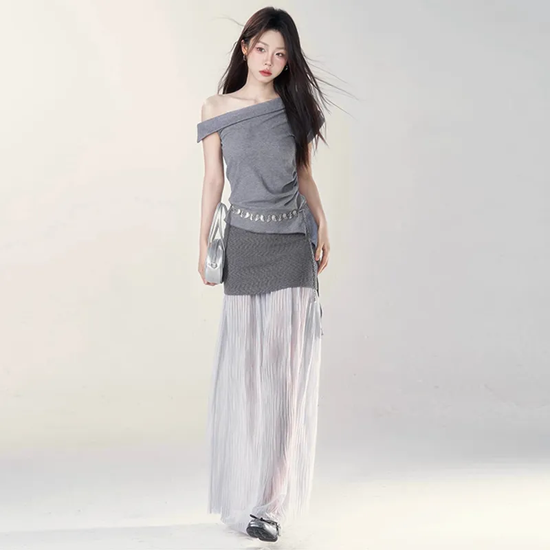 TWOPLUMGIRLS Two Piece Skirt Sets Women's-4