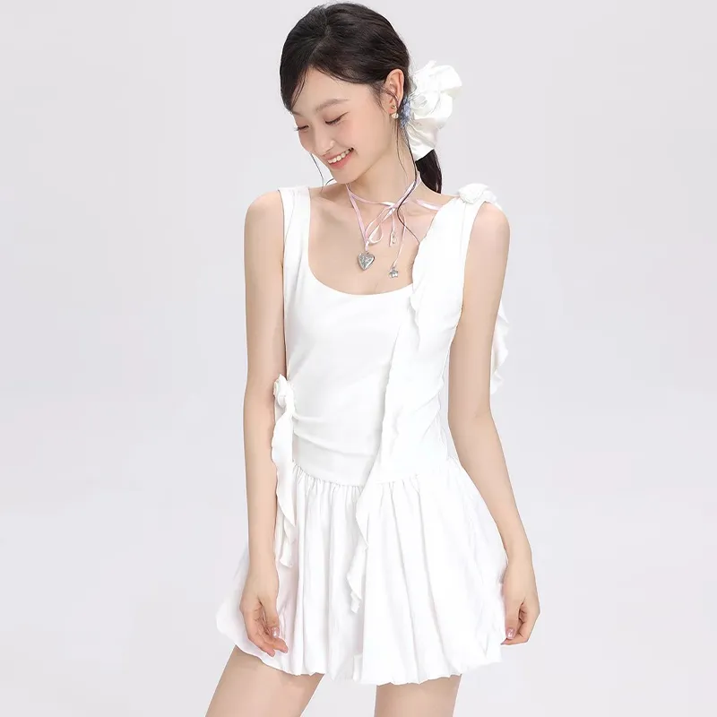TWOPLUMGIRLS Slip Dress Women's White-3