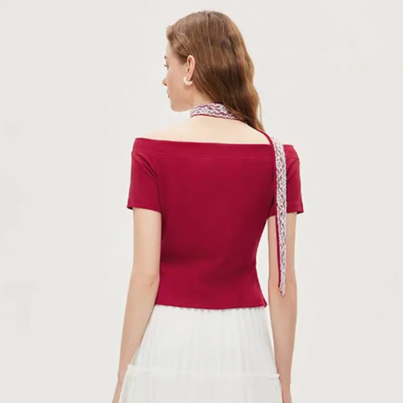 TWOPLUMGIRLS Regular T Shirt Women's Tomato Red-6
