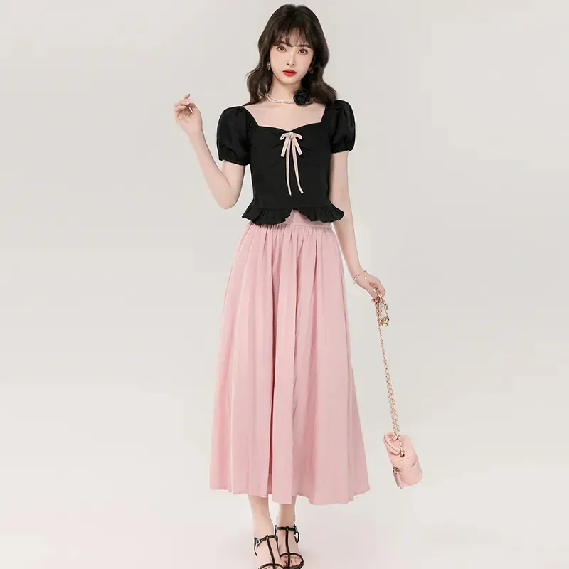 TWOPLUMGIRLS Two Piece Skirt Sets Women's-1