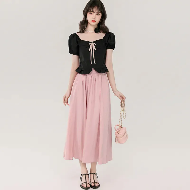 TWOPLUMGIRLS Two Piece Skirt Sets Women's-2