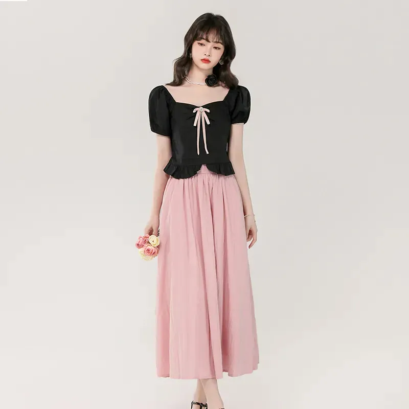 TWOPLUMGIRLS Two Piece Skirt Sets Women's-4