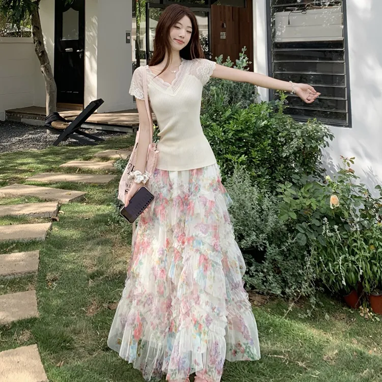 TWOPLUMGIRLS Two Piece Skirt Sets Women's-2