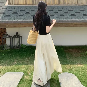 TWOPLUMGIRLS Skirt Set Women's Black+Apricot
