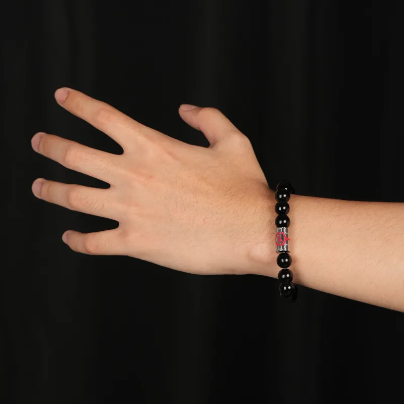 Rastaclat Agate Small Lion Chinese Style Beaded Bracelet Unisex-3