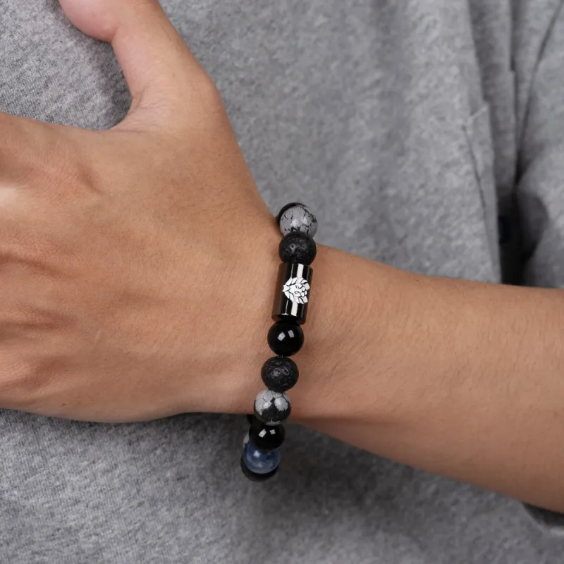 Rastaclat Map Stone Small Lion Chinese Style Beaded Bracelet Unisex-2