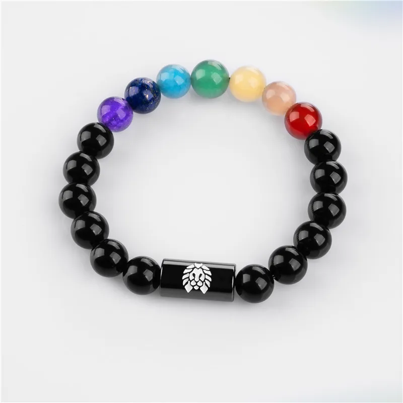 Rastaclat Agate Small Lion Chinese Style Beaded Bracelet Unisex-1
