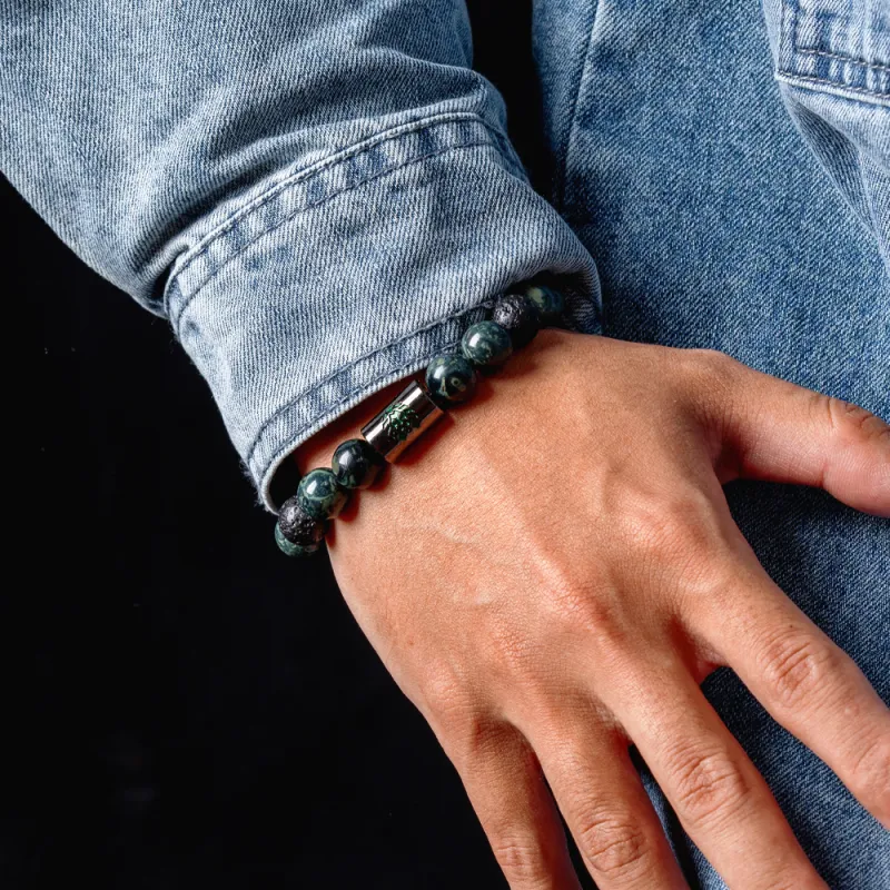 Rastaclat Agate Small Lion Jade Bracelet Unisex-2