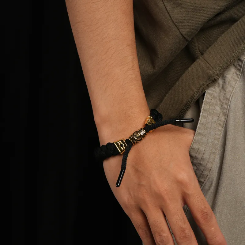 Rastaclat Polyester Small Lion Woven Bracelet Unisex-26