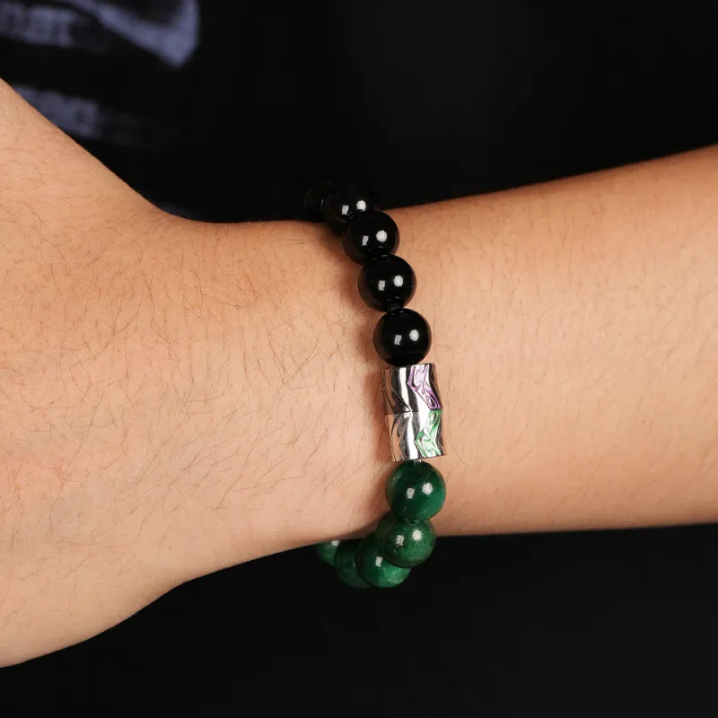 Rastaclat Agate Small Lion Chinese Style Beaded Bracelet Unisex-4