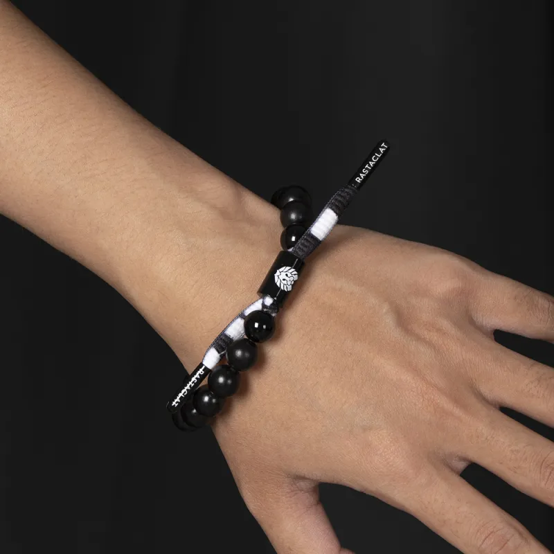 Rastaclat Ebony Small Lion Chinese Style Beaded Bracelet Unisex-2