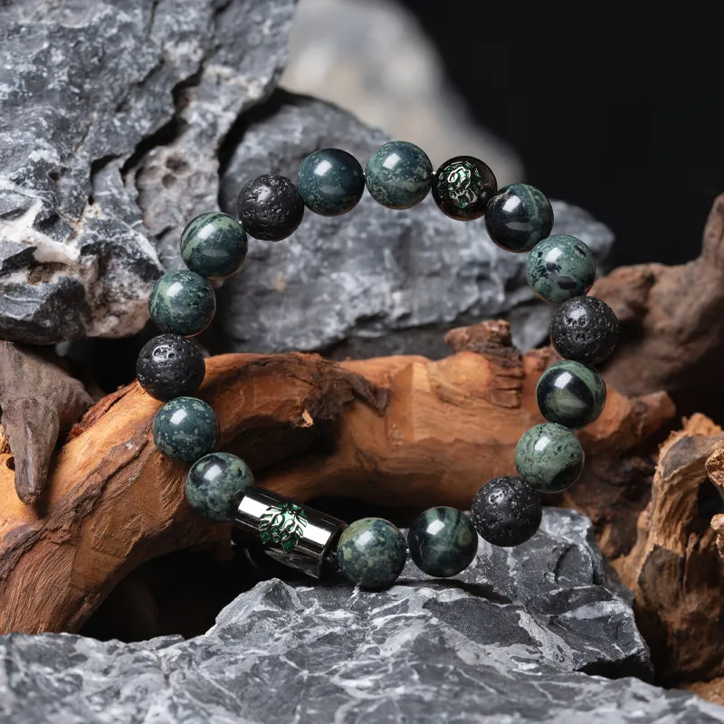 Rastaclat Agate Small Lion Jade Bracelet Unisex-7
