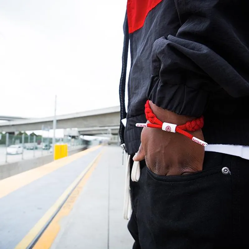 Rastaclat Polyester Small Lion Woven Bracelet Unisex-4