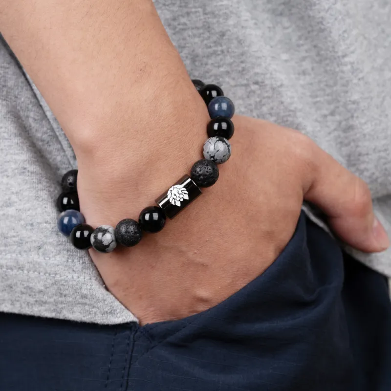 Rastaclat Map Stone Small Lion Chinese Style Beaded Bracelet Unisex-1