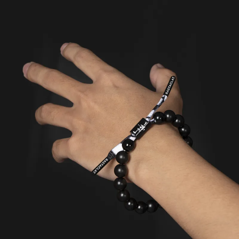 Rastaclat Ebony Small Lion Chinese Style Beaded Bracelet Unisex-3