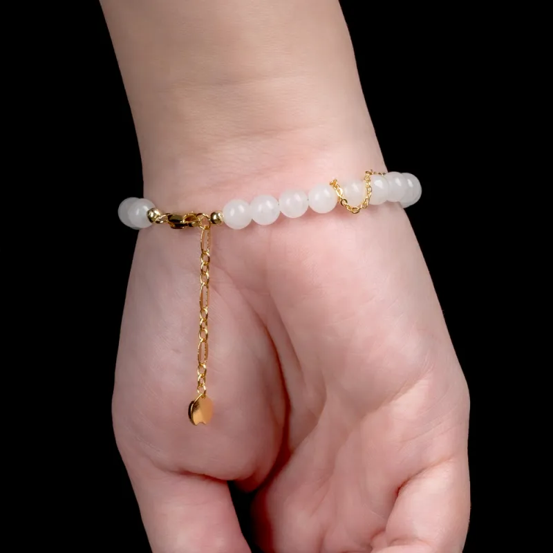 Rastaclat Chalcedony Small Lion Chinese Style Beaded Bracelet Unisex-3