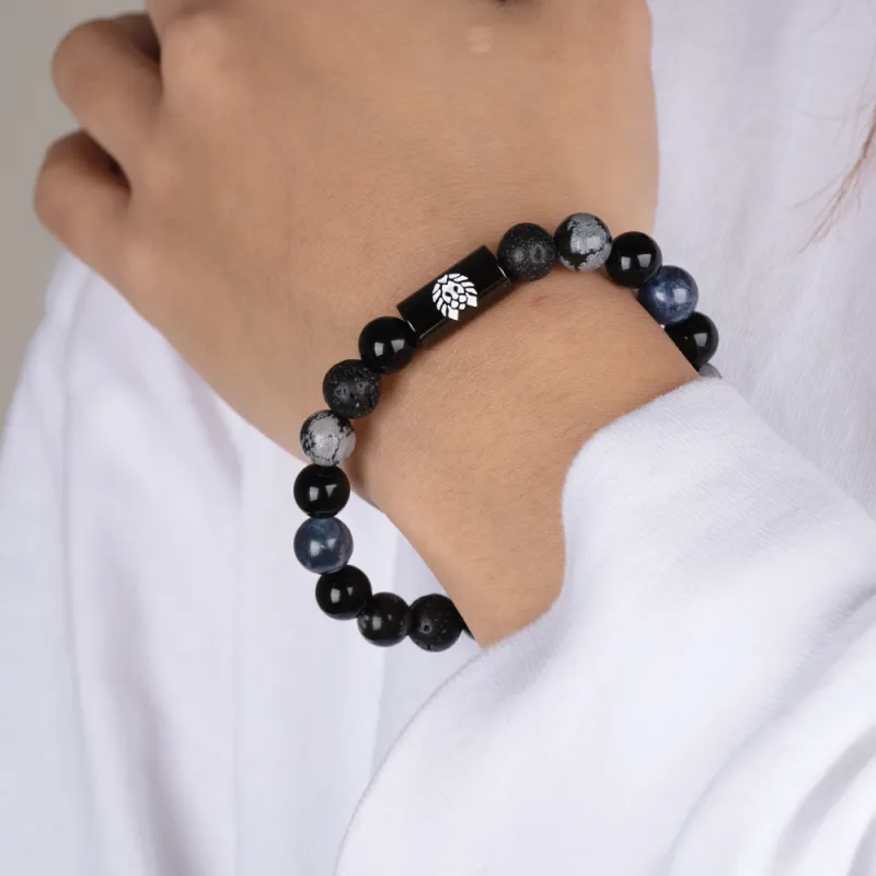 Rastaclat Map Stone Small Lion Chinese Style Beaded Bracelet Unisex-4