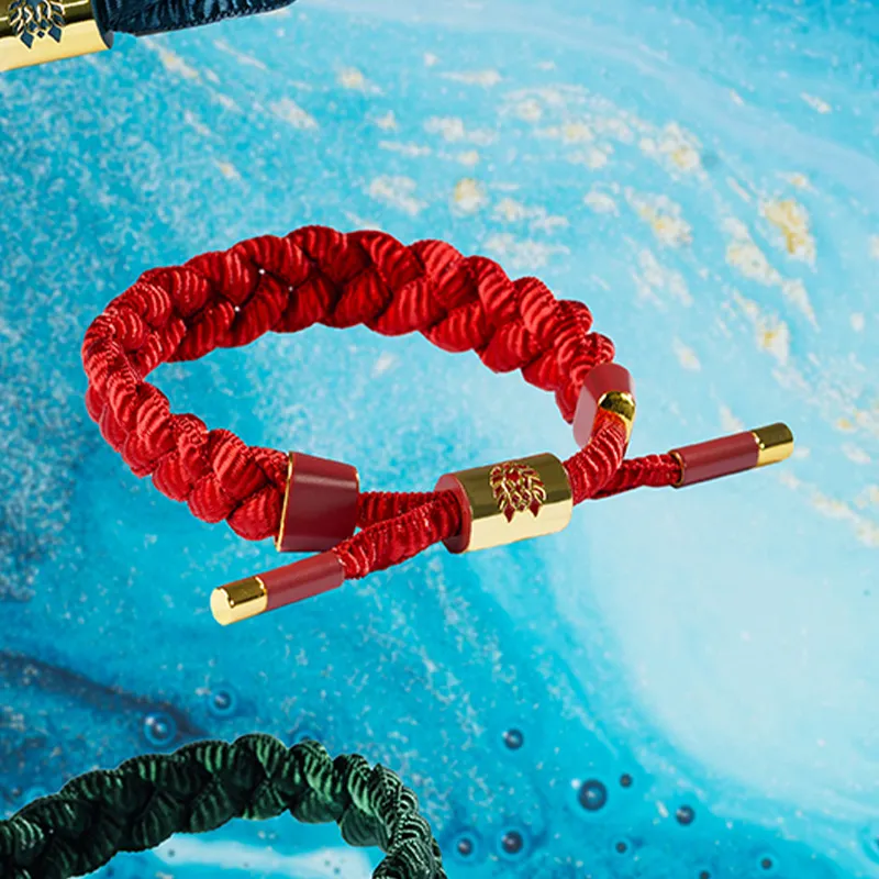 Rastaclat Polyester Small Lion Woven Bracelet Unisex-4