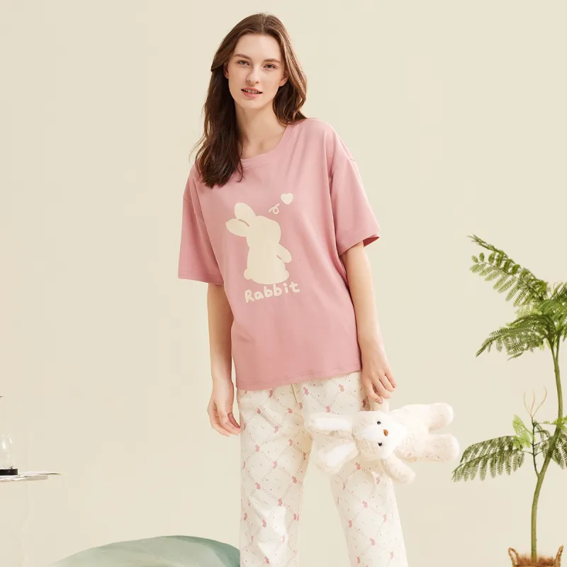 DAERLI Pajama Set Women's Russet Red-4