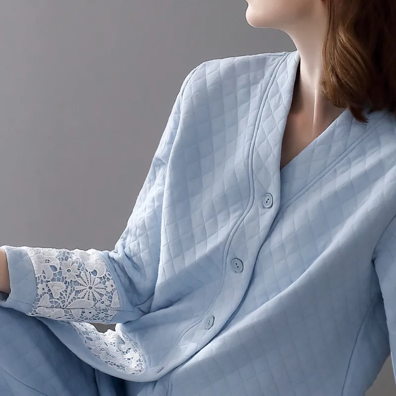 DAERLI Pajama Set Women's Haze Blue-5